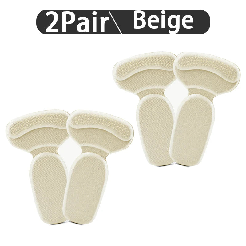 NewT-Shape Foam Heel Stickers Heel Protectors High Heel Insoles Flat Heel Insoles Shoe Adjusters Women's Half Insoles 2pcs/4pcs