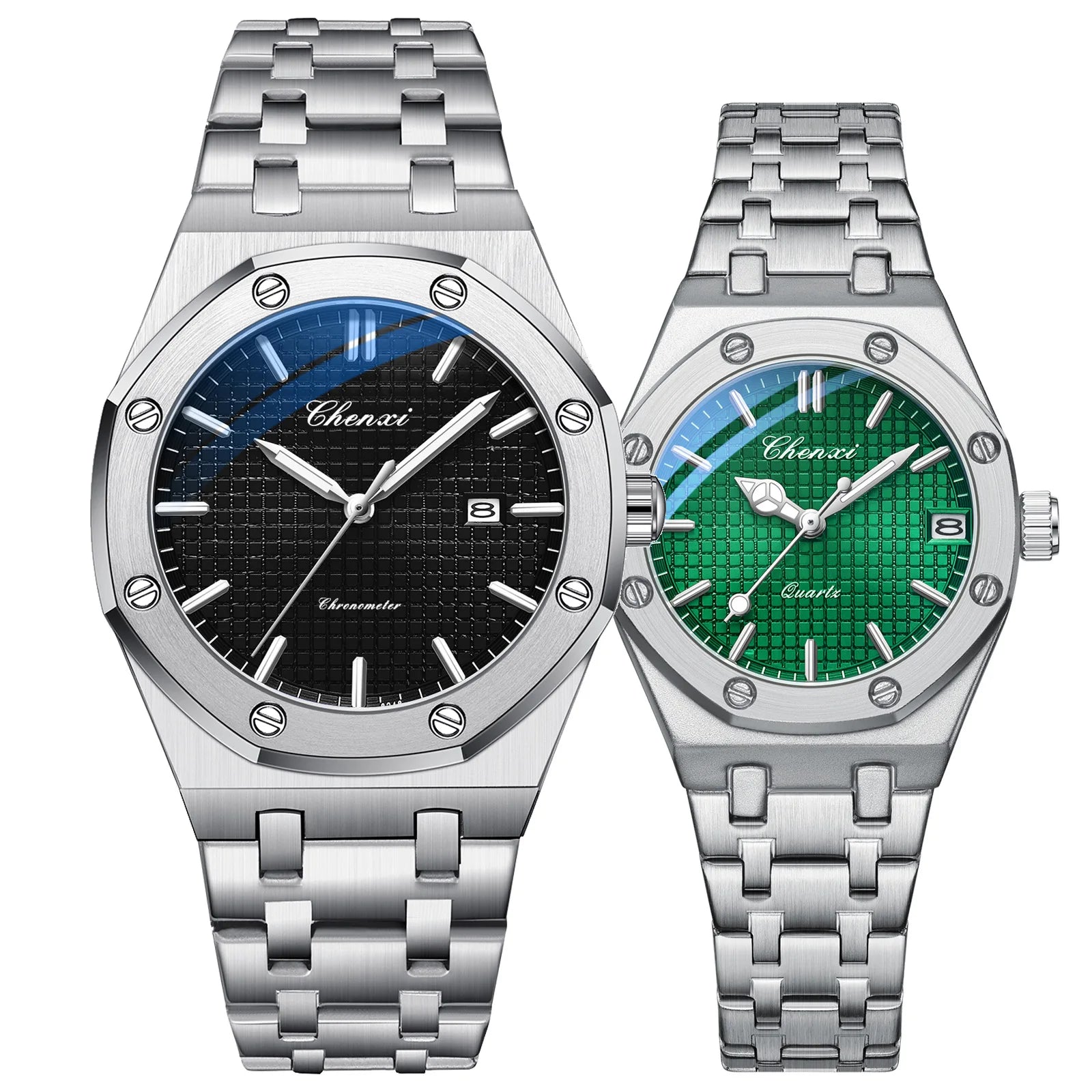 2PCS Couple Watches Set Luxury Fashion Date Quartz High Quality Waterproof Watch For Man and Woman Valentine's Day gifts