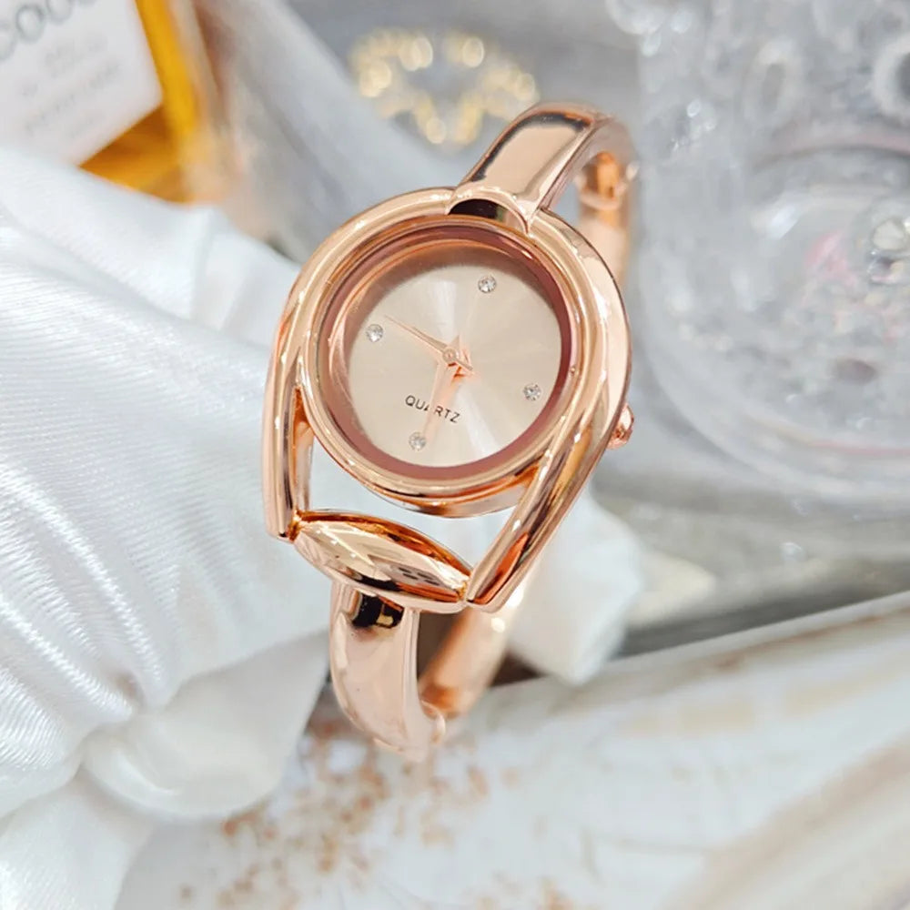 Creative Open Design Quartz Watch Elegant Gift Bracelet Watch Luxury Wristwatch