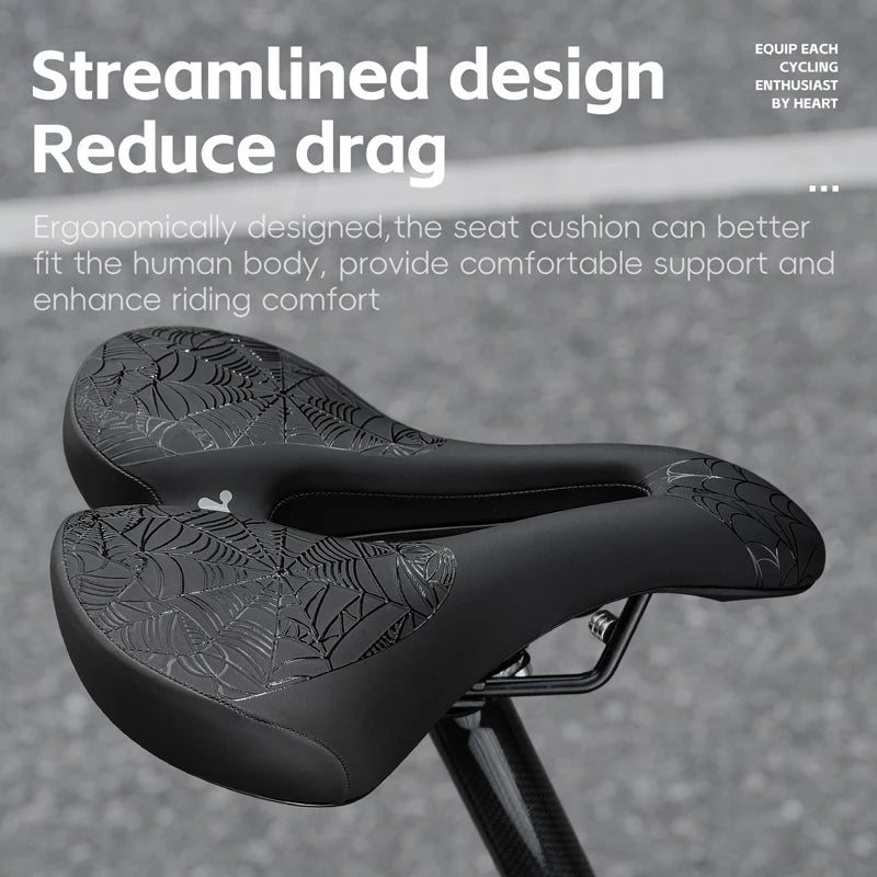 WEST BIKING Bicycle Saddle Comfortable Shockproof Bike Seats with Spring Shock Absorber MTB Road Bike Hollow Breathable Cushion