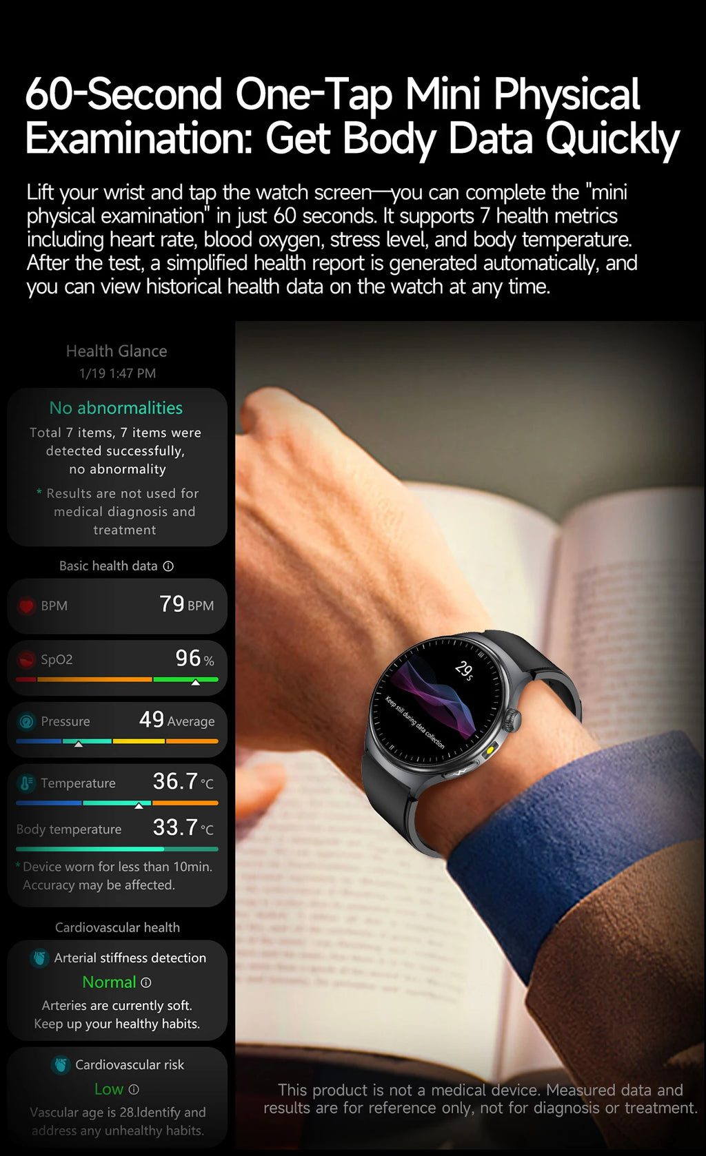 2026 New Accurate Diagnosis ECG Smart Watch Body Fat Blood oxygen BP Health Sport HD AMOLED Screen call Smart watch Men women
