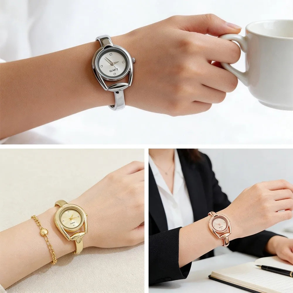 Creative Open Design Quartz Watch Elegant Gift Bracelet Watch Luxury Wristwatch