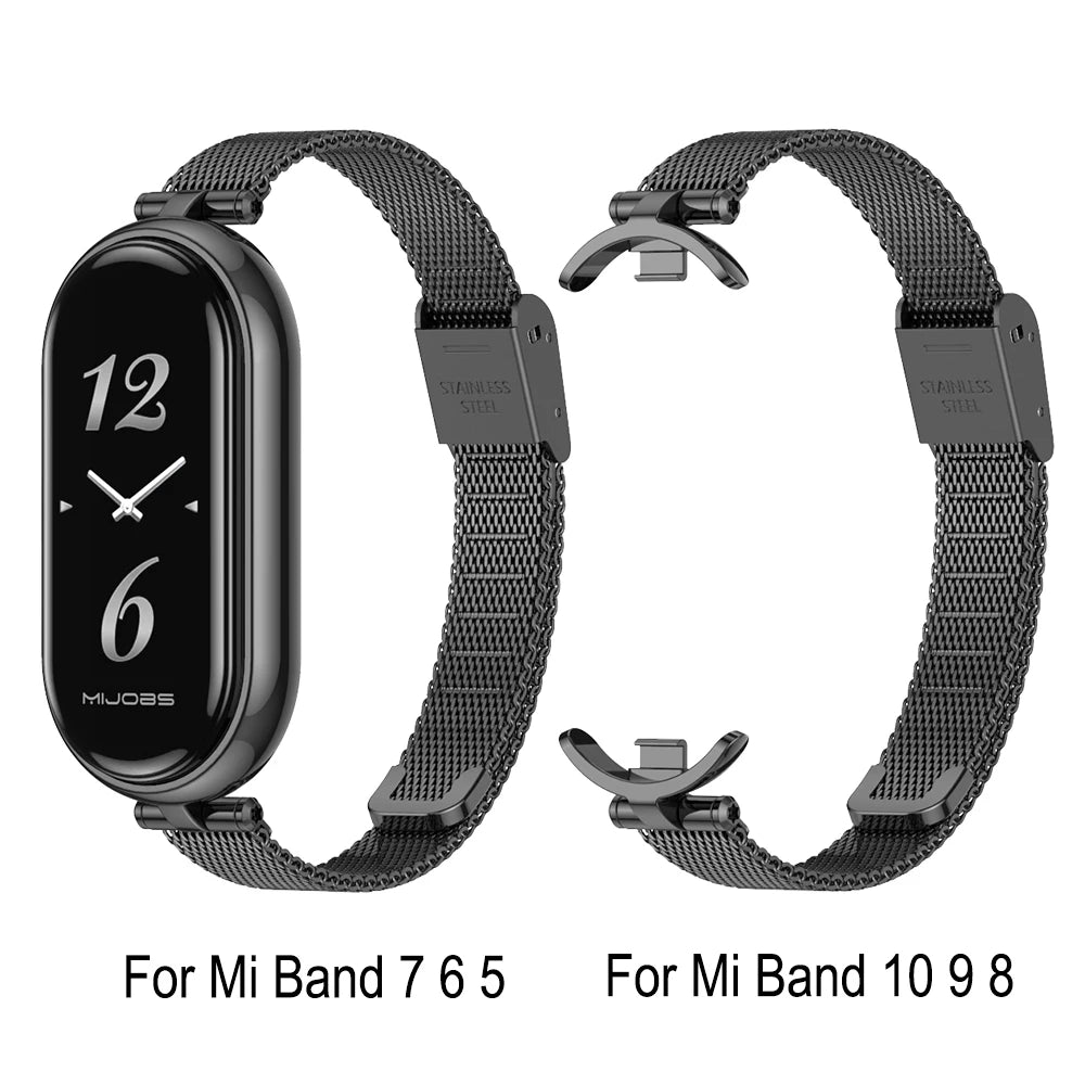 Strap for Mi Band 10 9 8 7 6 5 Watchband for Xiao mi Smart Band 9 Strap for Mi Band 8 Leather Wristband For Mi Band 7 Correa