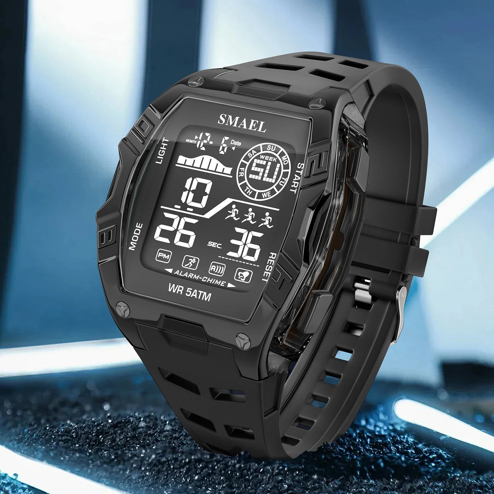 Military Watches Smael relojMen Watch 2025 New 50M Waterproof  Stopwatch Alarm LED Light Digital Watches 8130 Men's Sports Watch