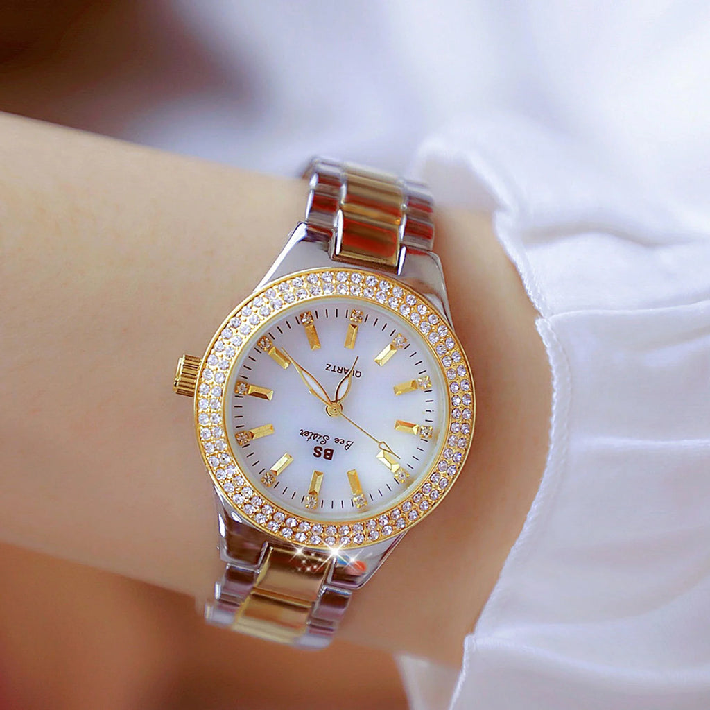 Original Brand Women's Watches Fashion Diamond Quartz Watch Luxury Classic Stainless Steel Bracelet Wristwatch Famale Hot Sale