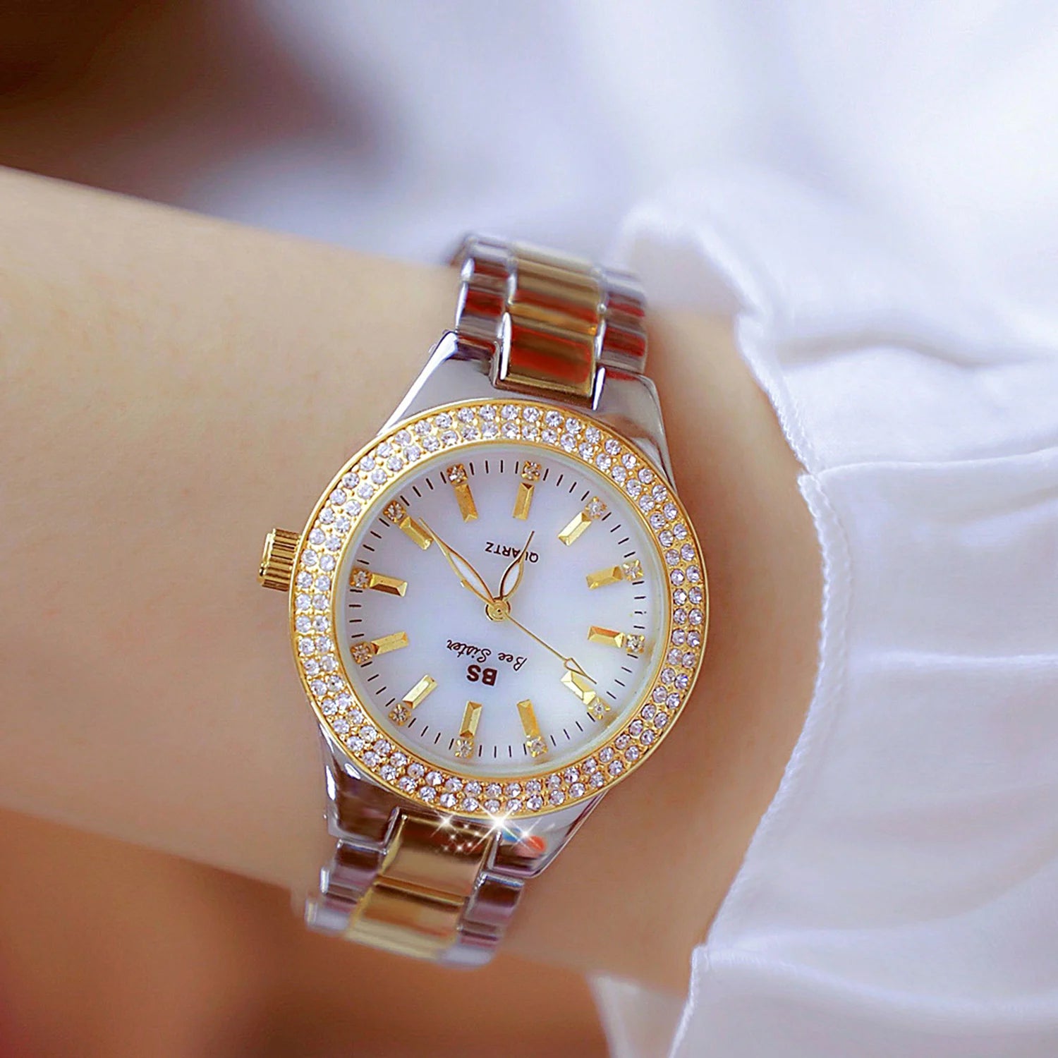 Original Brand Women's Watches Fashion Diamond Quartz Watch Luxury Classic Stainless Steel Bracelet Wristwatch Famale Hot Sale