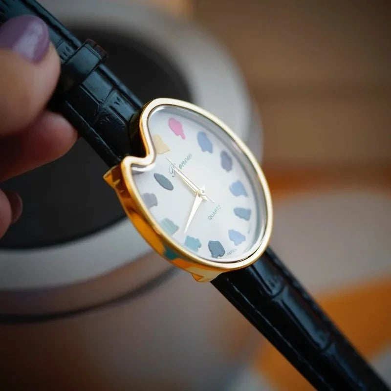2026 Hot Sale Retro Niche Art sketching board Design Leather Quartz Square Exquisite and Versatile Pointer Watch 29mm