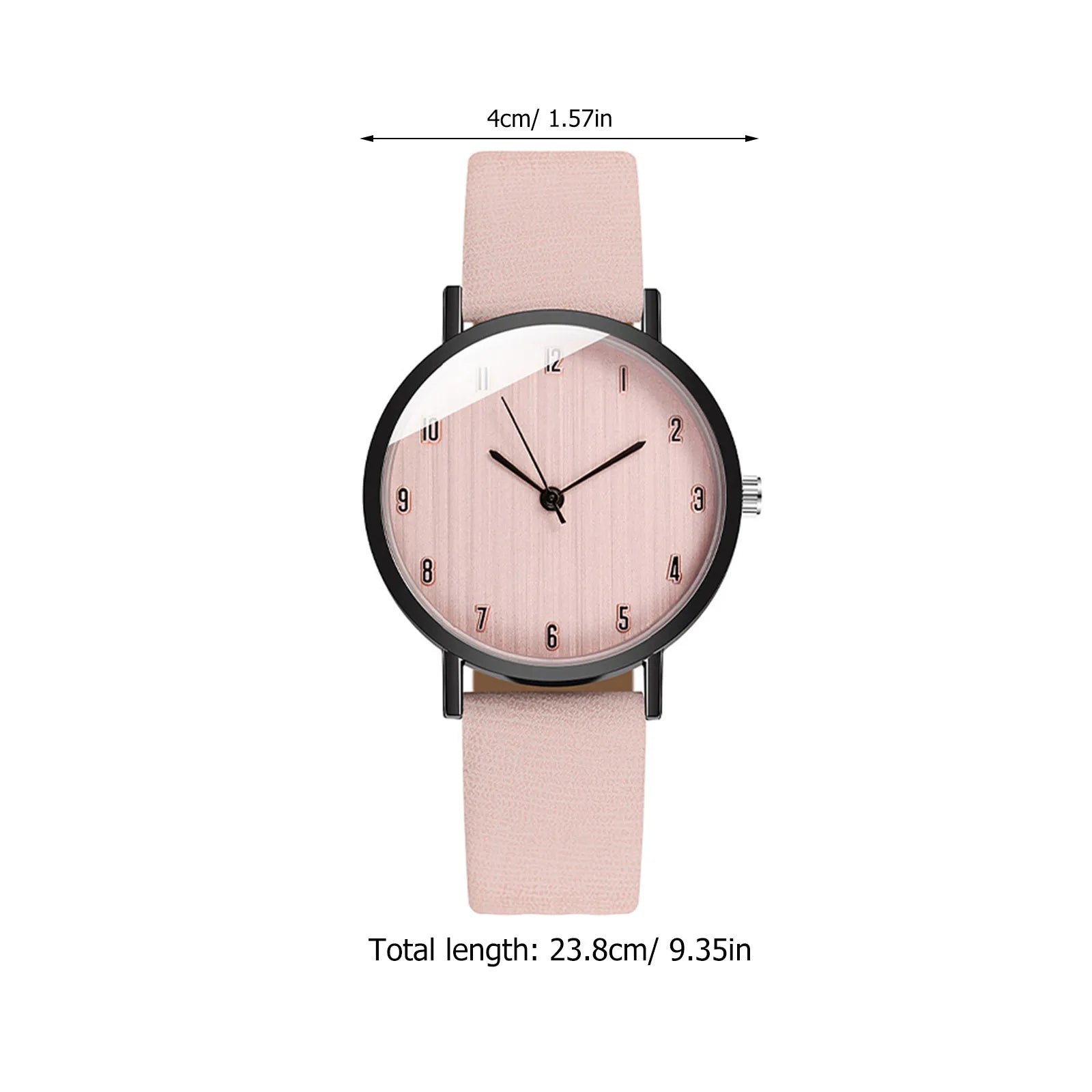Quartz Wrist Watch for Women Simple Classic Design Wood Pattern Dial Precise Movement Stylish Strap Fashionable Everyday