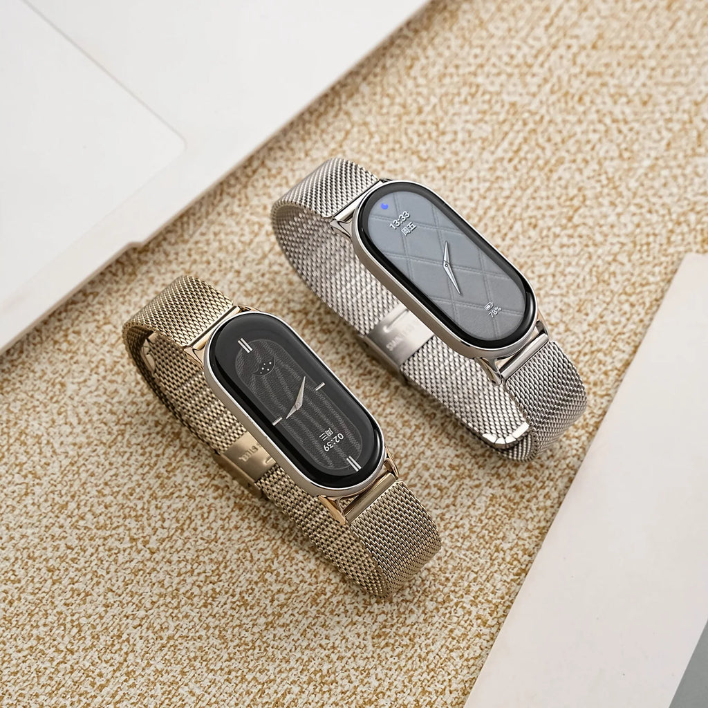 Strap for Mi Band 10 9 8 Wristband For Mi Band 9 Bracelet for Mi Band 10 Stainless Steel Watch Band for Mi Band 8 Metal Straps