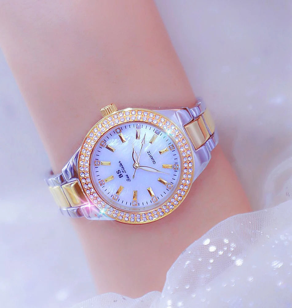 Original Brand Women's Watches Fashion Diamond Quartz Watch Luxury Classic Stainless Steel Bracelet Wristwatch Famale Hot Sale