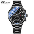 Fashion Luxury Business Men's Wristwatch Round Dial Luminous Waterproof Calendar Chronograph Man Watch