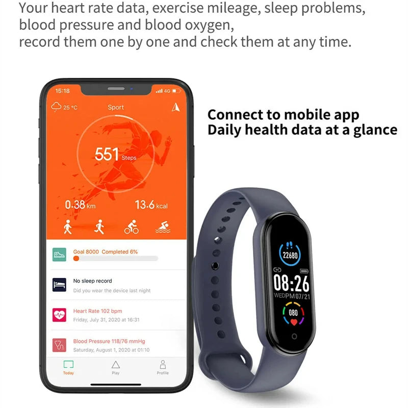 Lenovo Smart Watch Men Women Smart Band Fitness Tracker Heart Rate Sleep Monitor Step Counter Bluetooth Call Reminder Watch 2026