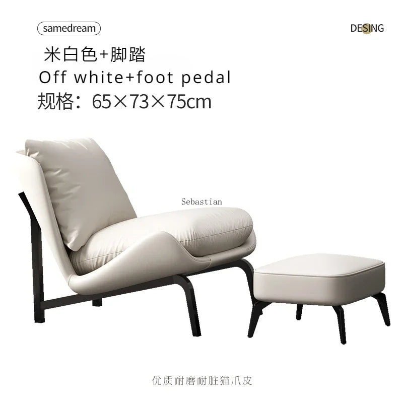 Simple Single Sofa Chair, Balcony Chair, Leisure Chair, Lounge Chairs, Can Sit or Lie, Bedroom, Living Room, Lazy Sofa Chairs