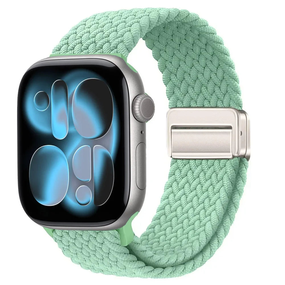 Nylon Loop Strap for Apple Watch 11 10 9 8 7 46mm 42mm 45mm 41mm Ultra 3 2 1 49mm Magnetic Braided  IWatch 6 5 4 SE3 Accessories