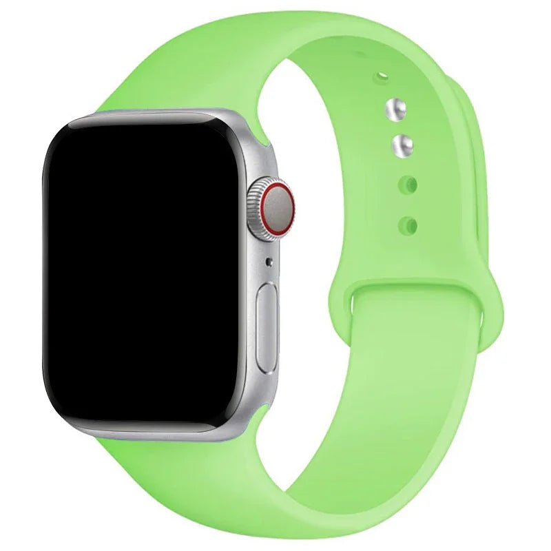 Sports Silicone Strap For Apple Watch Band Ultra 49mm 46mm 45mm 44mm 42mm 41mm 40mm Watchband for iWatch 11 10 9 8 7 6 5 4 SE