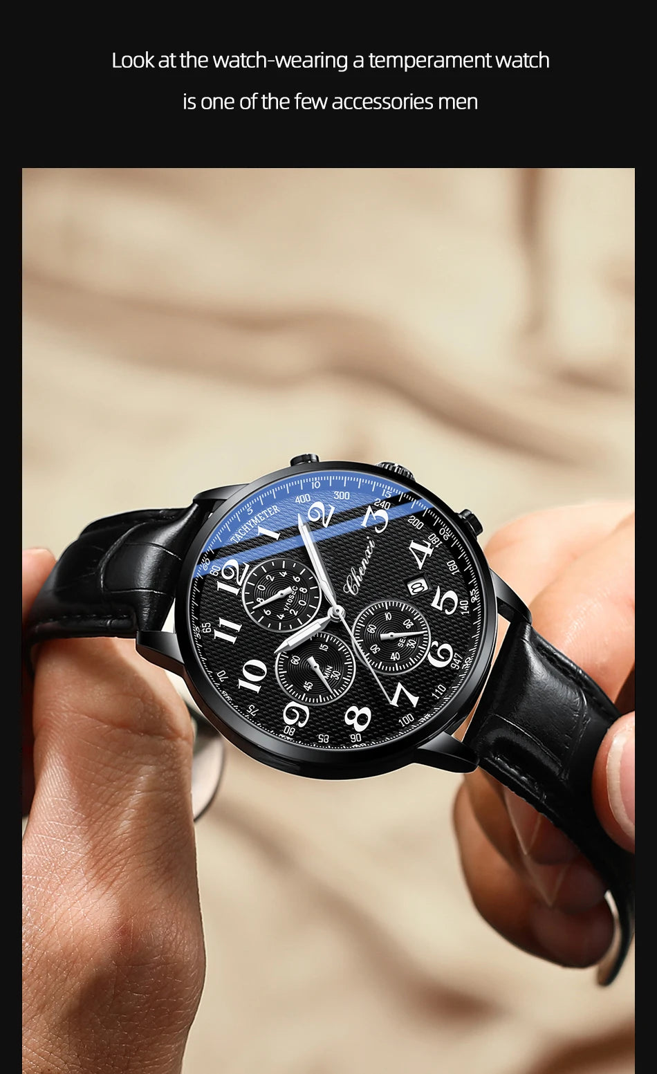 CHENXI Watches For Men Multi-functional Quartz Man Watch Calendar Luminous Chronograph Men's Wristwatches Gifts