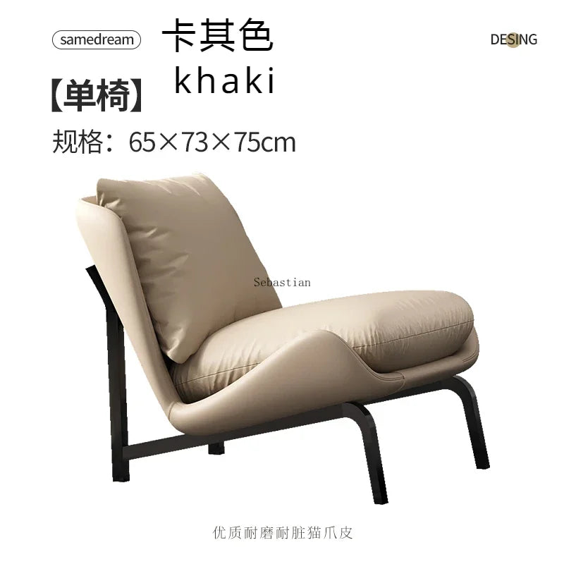 Simple Single Sofa Chair, Balcony Chair, Leisure Chair, Lounge Chairs, Can Sit or Lie, Bedroom, Living Room, Lazy Sofa Chairs