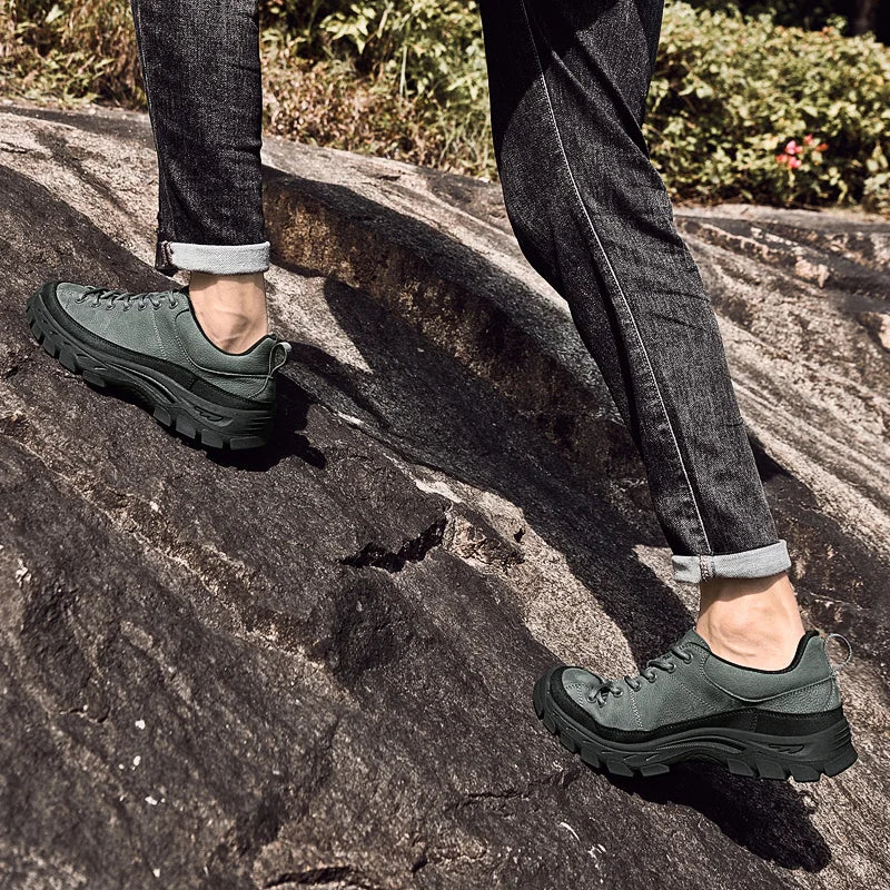 Genuine Leather Mens Sneakers Luxury Handmade Casual Shoes Fashion Designer Outdoor Walking Shoes New Male Skateboard Footwear