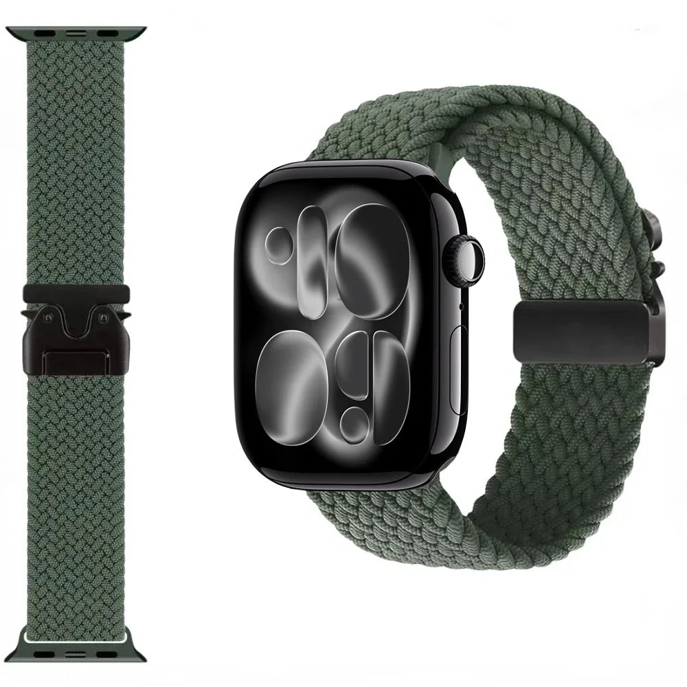 nylon Braided Strap For Apple Watch Band Ultra 3/2/1 49mm parachute Buckle 11 10 46mm 42mm 9 8 7 45/41mm iWatch 6 5 SE3 44/40mm