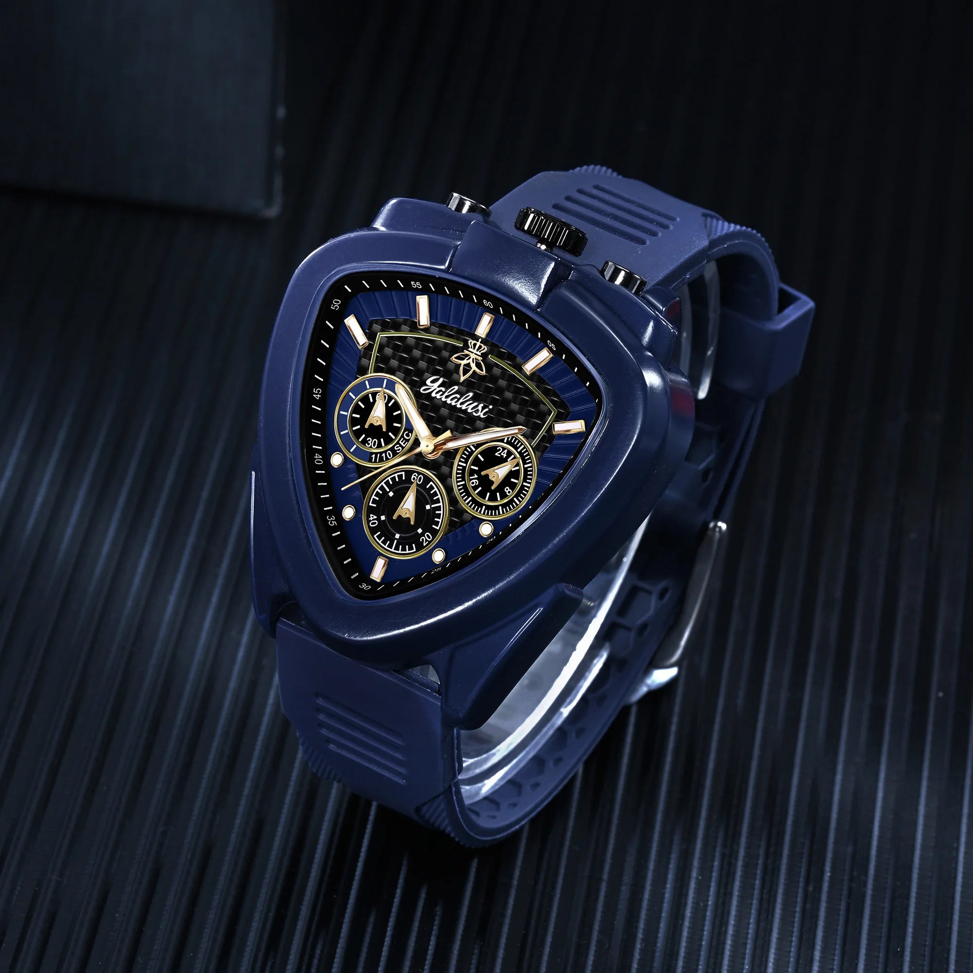 YaLaLuSi Men's Watch: Water-Resistant Quartz Bracelet Watch with Triangular Dial, Mechanical Dial, Gift Watch for Boys