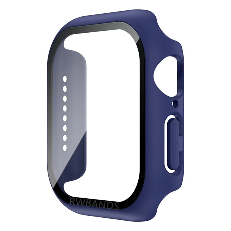 Glass+Cover For Apple Watch 46mm 44mm 40mm 49mm 41mm 45mm 42mm Accessorie Screen Protector iwatch series Ultra 11 10 9 SE 8 7 6