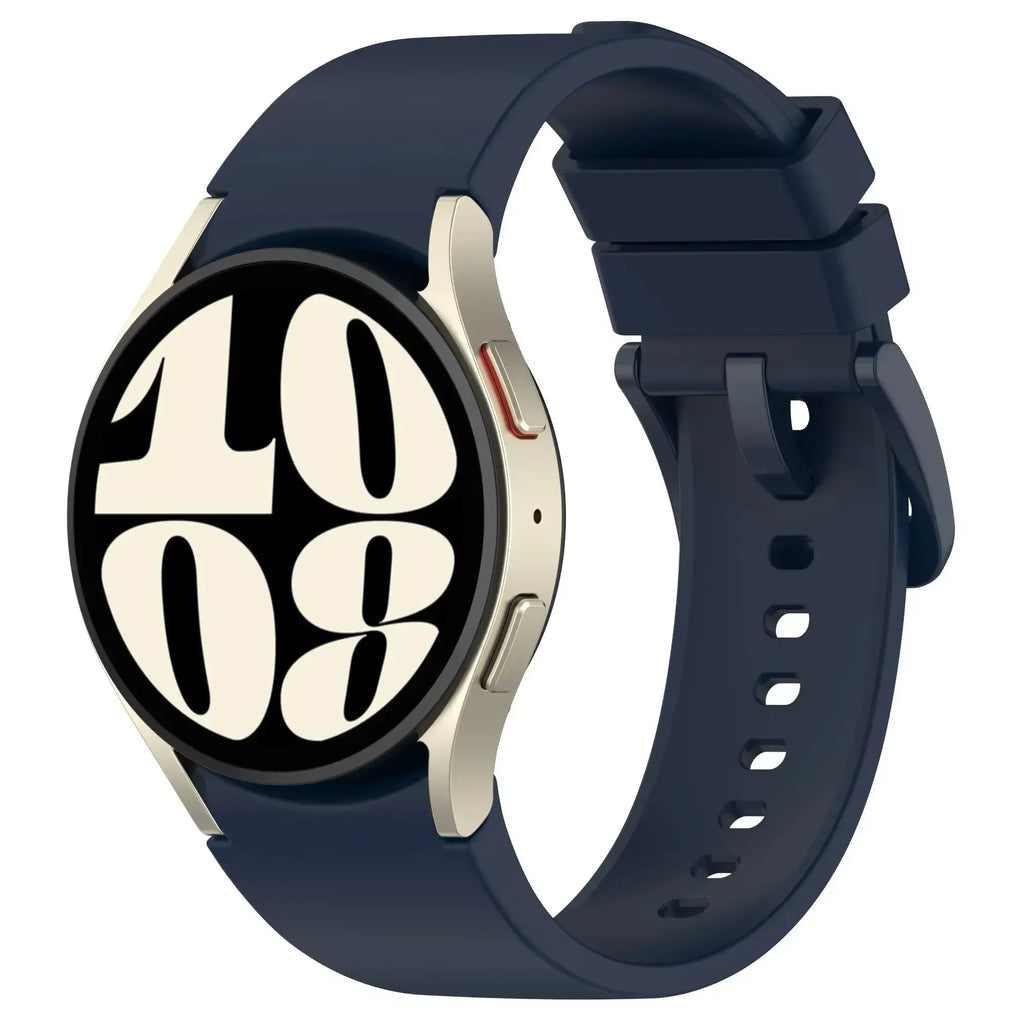 New Official Silicone Strap For Samsung Galaxy Watch 6 4 Classic 47mm 46mm 43/42mm Watchband Galaxy Watch 7 6 5 4 40mm 44mm Belt