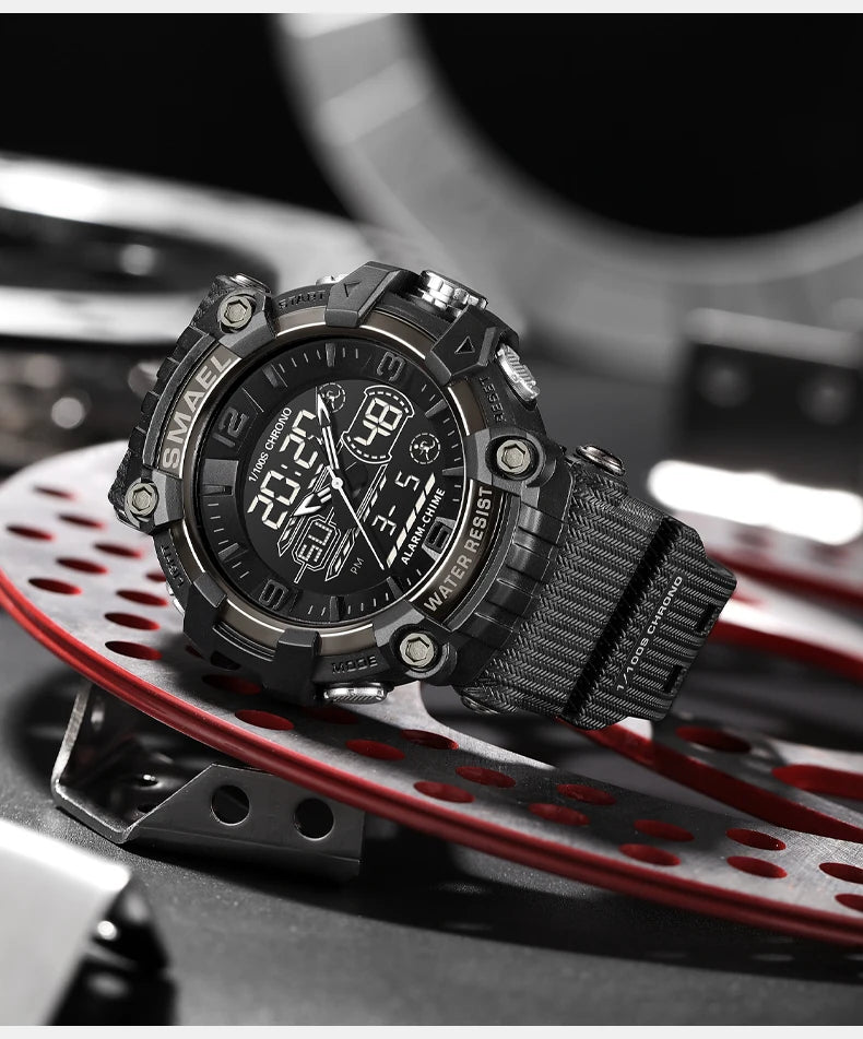 SMAEL Watch Men Sport Alarm Clock For Men 50M Waterproof Wristwatches 8089 Original Brand Men's Wristwatch Quartz Sports Watches