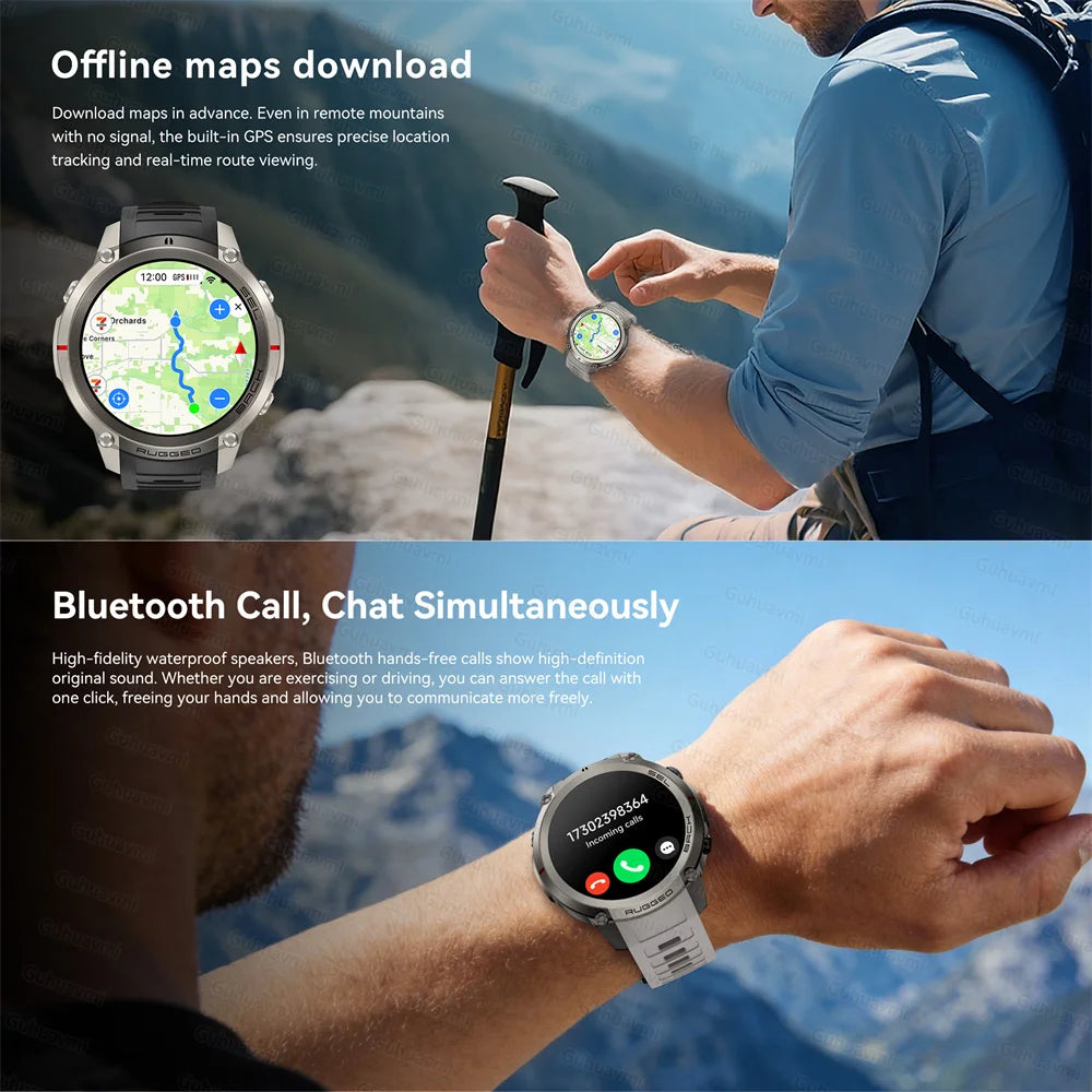 GPS Smart Watch with offline map Swimming Waterproof Sports Tracking Watch Heart Rate Blood Oxygen Sleep GPS positioning Watches
