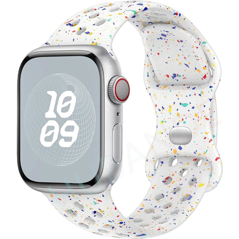 Strap For Apple Watch Band 44mm 49mm 45mm 40mm 41mm 38mm 42mm correa Breathable sports bracelet iwatch series 8 SE 7 6 5 9 Ultra