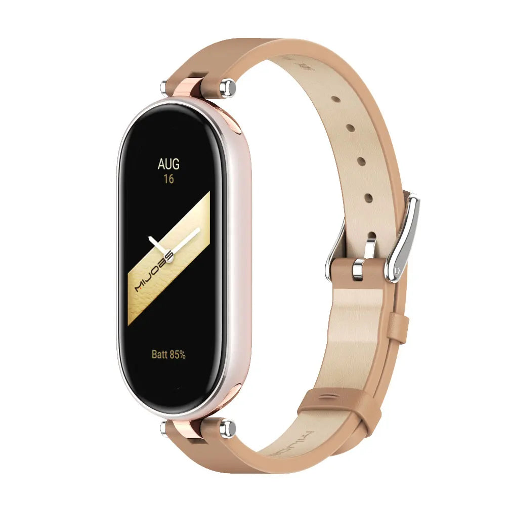 Strap for Mi Band 10 9 8 7 6 5 Watchband for Xiao mi Smart Band 9 Strap for Mi Band 8 Leather Wristband For Mi Band 7 Correa