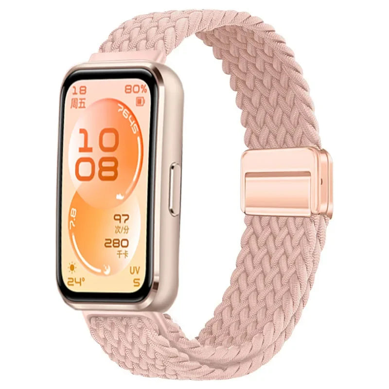 Official Nylon Loop Strap For Huawei Band 11/11 Pro Fashion Magnetic Buckle Braided Wristband For Huawei Band 8/9/10 Accessories