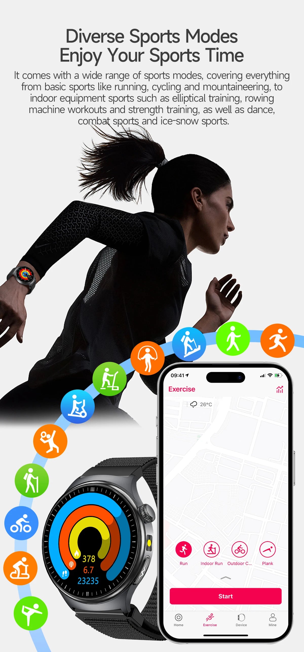 2026 New Accurate Diagnosis ECG Smart Watch Body Fat Blood oxygen BP Health Sport HD AMOLED Screen call Smart watch Men women