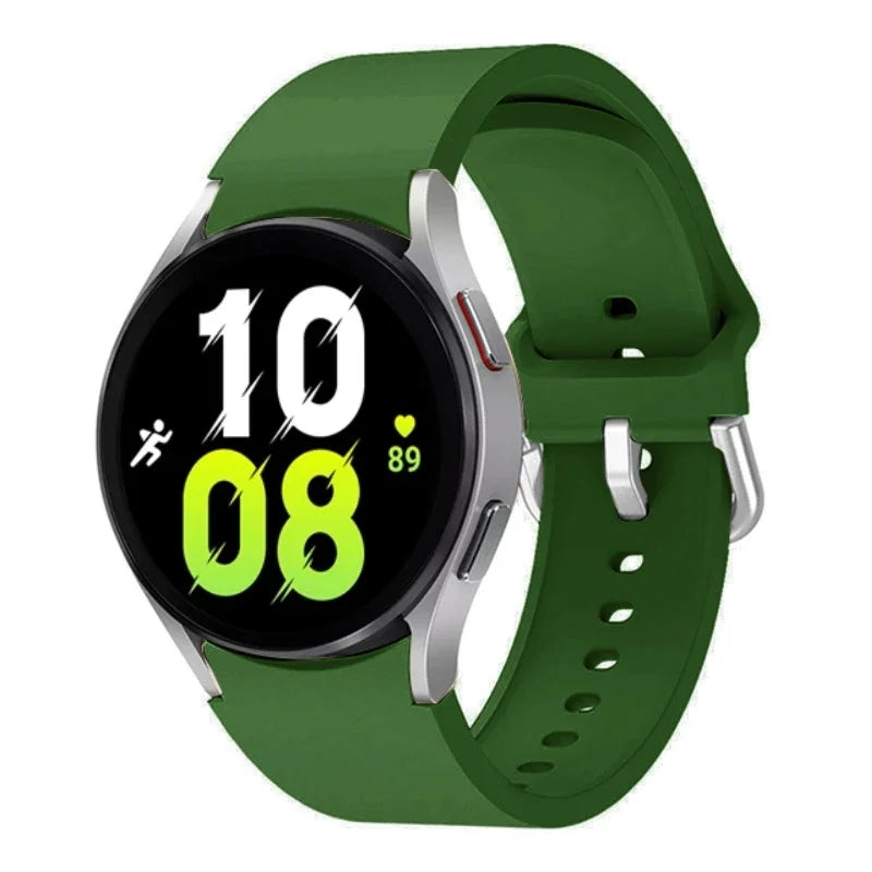 20mm Silicone Strap for Samsung Galaxy Watch 7 6 5 40mm 44mm 5 Pro 45mm Bracelet for Watch 4 6 Classic 46mm 42mm 43mm 47mm Band
