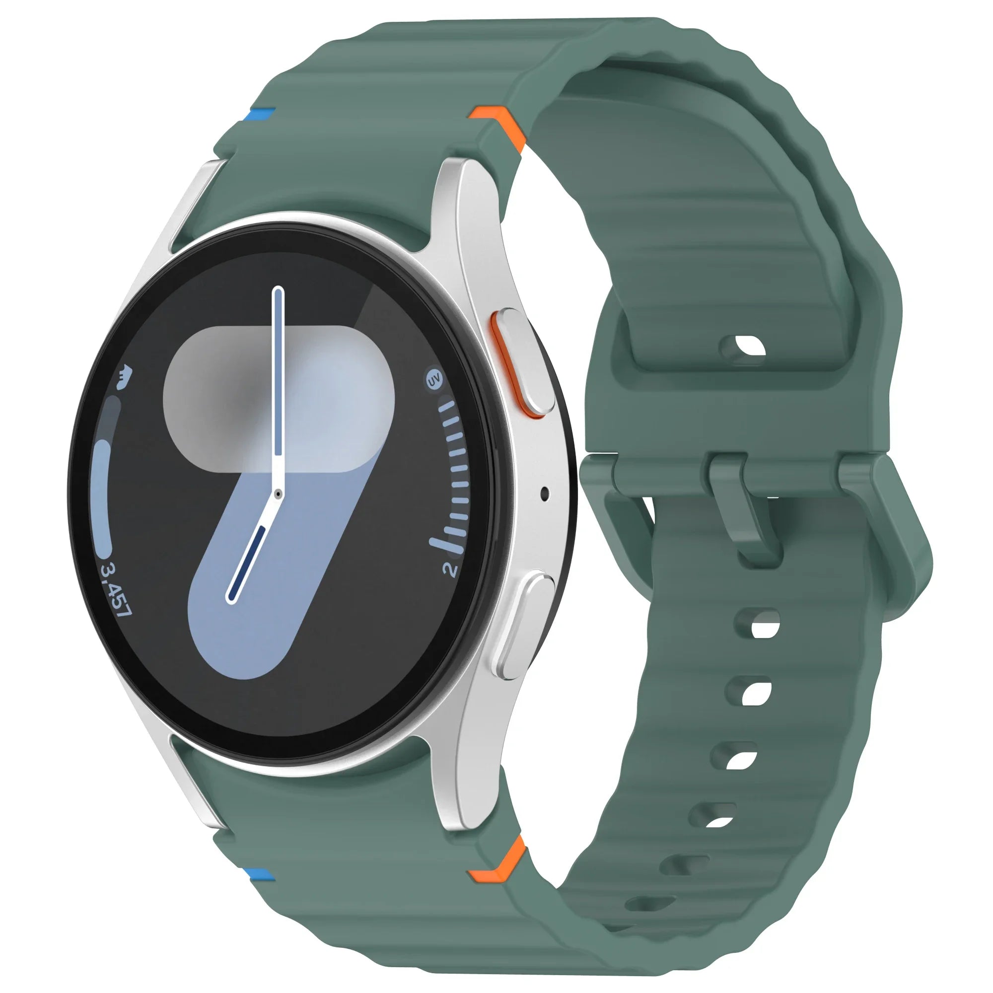 Official Silicone Strap for Samsung Galaxy Watch 7/FE/6/5/4 44mm 40mm 5 Pro Wave Bracelet for Watch 6 4 Classic 46mm 42mm Band