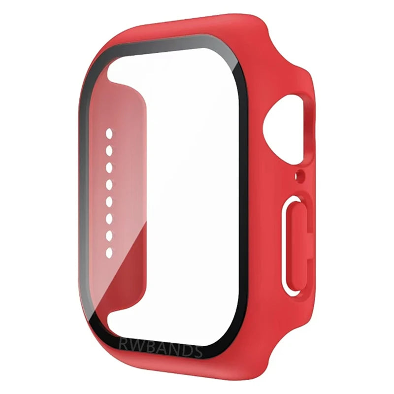 Glass+Cover For Apple Watch 46mm 44mm 40mm 49mm 41mm 45mm 42mm Accessorie Screen Protector iwatch series Ultra 11 10 9 SE 8 7 6