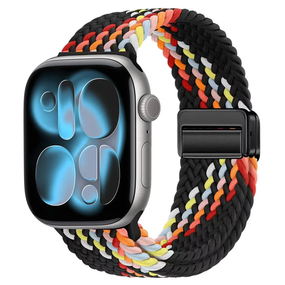 Nylon Loop Strap for Apple Watch 11 10 9 8 7 46mm 42mm 45mm 41mm Ultra 3 2 1 49mm Magnetic Braided  IWatch 6 5 4 SE3 Accessories