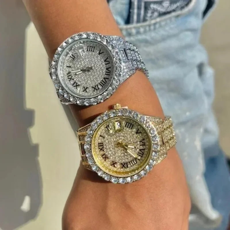 New Luxury Diamond Watch for Women Elegant Brand Quartz Steel Bracelet Watches Ladies Zircon Crystal Fashion Wristwatch Clock