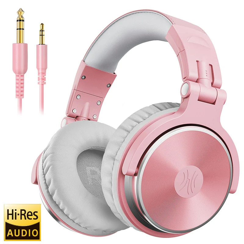 Oneodio Wired HiFi Headphones Professional Studio DJ Headphones With Mic Over Ear Hi-Res Headset Monitoring For AMP Guitar Phone