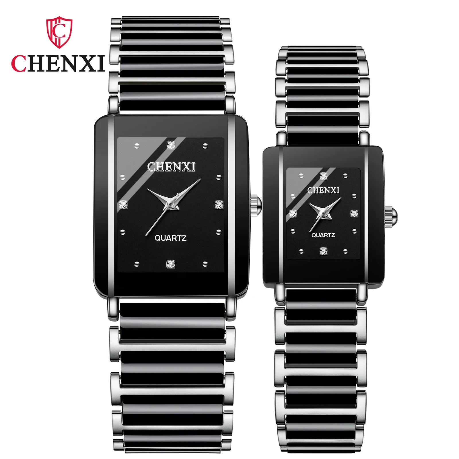 2PCS Couple Watches Ceramics Waterproof Fashion Leisure Men's and Women's Watch Reloj Mujer Romantic Birthday Gift Wristwatch