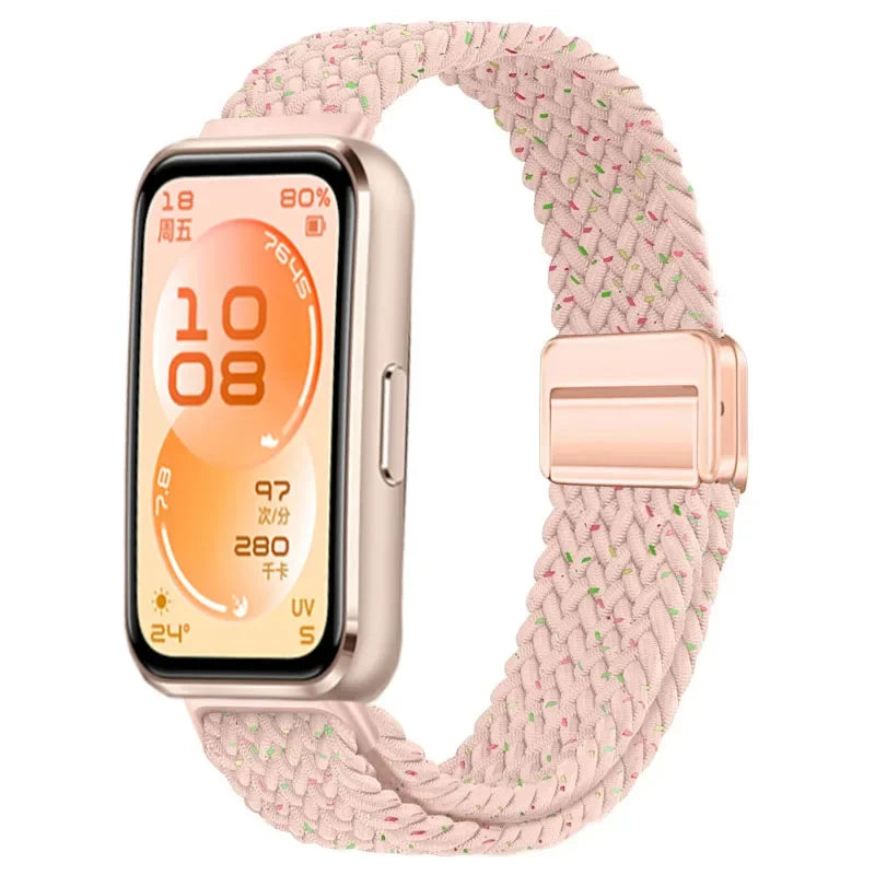 Official Nylon Loop Strap For Huawei Band 11/11 Pro Fashion Magnetic Buckle Braided Wristband For Huawei Band 8/9/10 Accessories