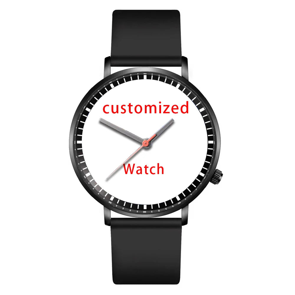 Quartz custom personalized design picture watch women's printed photo watch brand your custom standard silicone watch