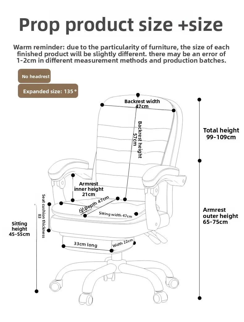 Comfortable home office chair that can lie down, computer, desk and chair, rotating ergonomic boss chair