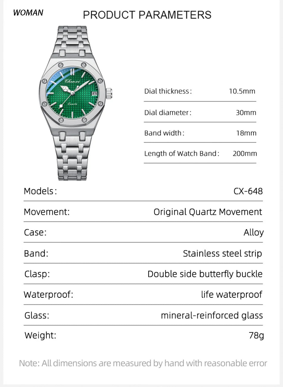 2PCS Couple Watches Set Luxury Fashion Date Quartz High Quality Waterproof Watch For Man and Woman Valentine's Day gifts
