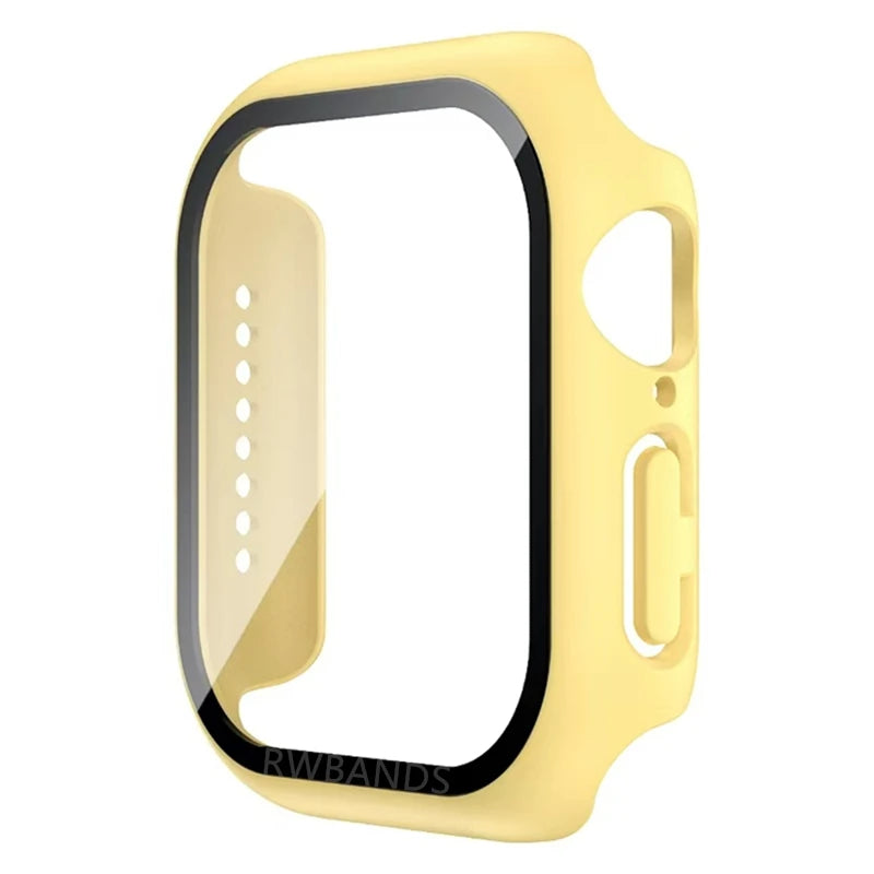 Glass+Cover For Apple Watch 46mm 44mm 40mm 49mm 41mm 45mm 42mm Accessorie Screen Protector iwatch series Ultra 11 10 9 SE 8 7 6
