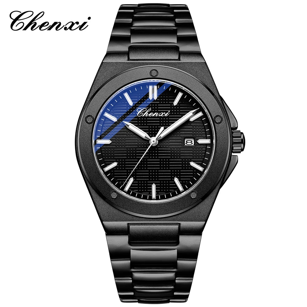 CHENXI New in Men's Watches Classic Fashion Quartz Wristwatches Simple Luminous Date Calendar Display Water-Resistant Man Watch