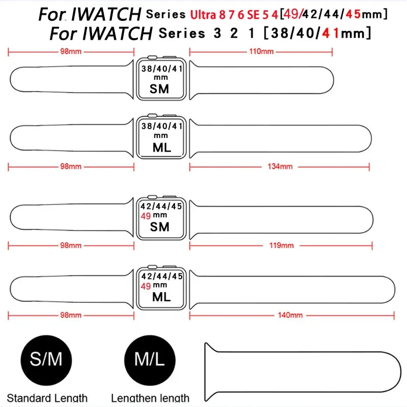 Sports Silicone Strap For Apple Watch Band Ultra 49mm 46mm 45mm 44mm 42mm 41mm 40mm Watchband for iWatch 11 10 9 8 7 6 5 4 SE