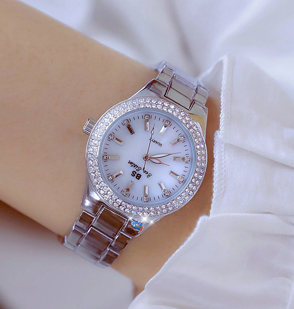 Original Brand Women's Watches Fashion Diamond Quartz Watch Luxury Classic Stainless Steel Bracelet Wristwatch Famale Hot Sale