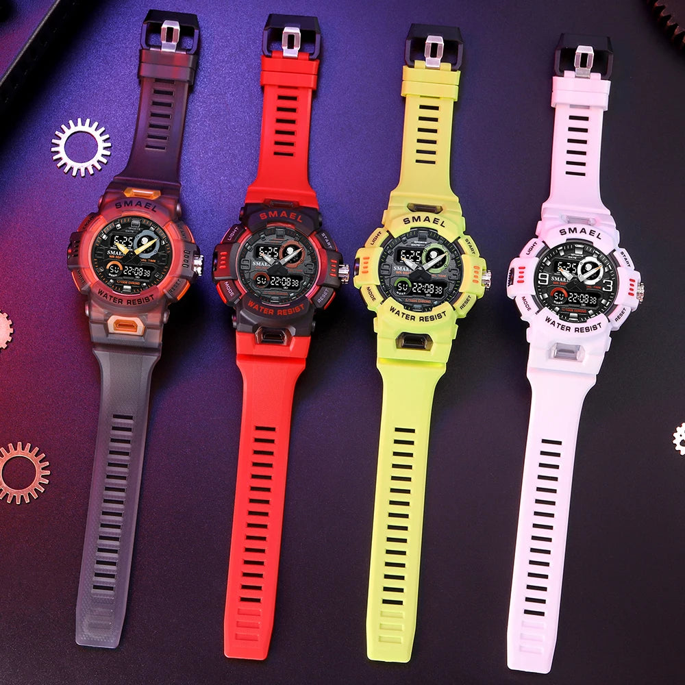 SMAEL Sport Watches Digital Watch LED 50m Waterproof Military Wristwatch Male Clocks 8063 Mens Watches  Stopwatches Alarm Clock
