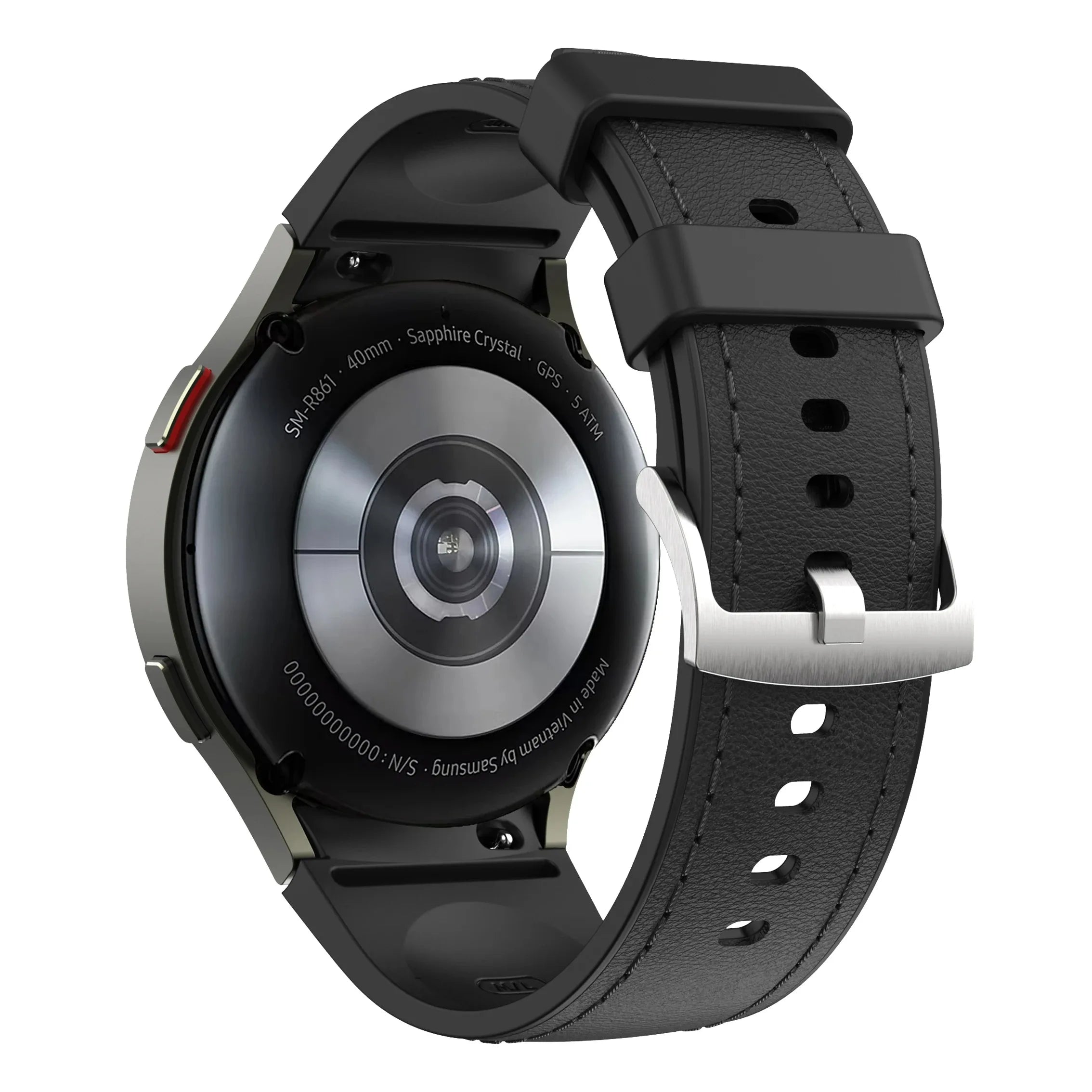 Silicone+Leather Strap for Samsung Galaxy Watch 7 6 5 4 44mm 40mm/5 Pro 45mm Wristband for Galaxy Watch 6 Classic 47mm 43mm Belt