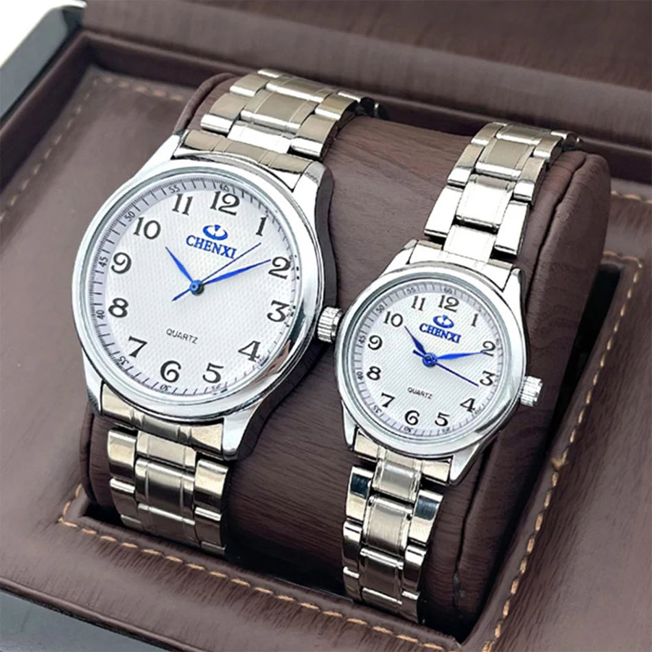 Minimalist Couple Watches Water-Resistant Digital Large Dial Watches Men's & Women's Quartz Wristwatches Valentine's Day Gifts